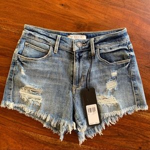 GUESS high-rise denim shorts